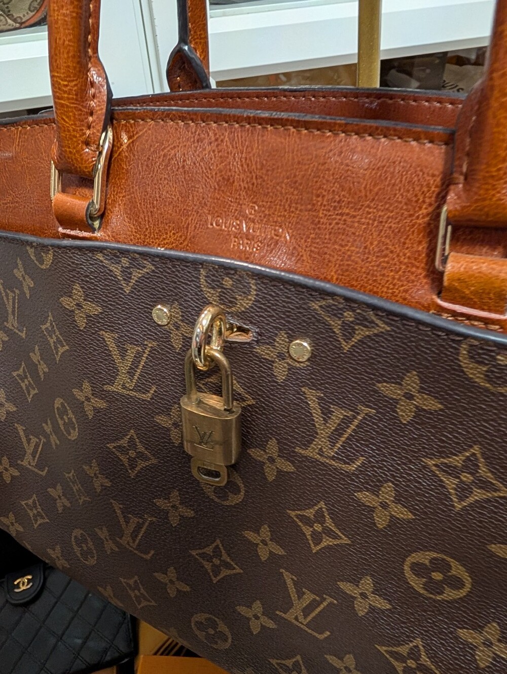 Louis Vuitton Brown Monogram Canvas Top-Handle Tote